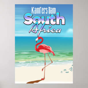 Kamfers Dam südafrikanisches Reiseplakat Poster