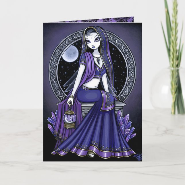 "Kami" Lila Moon Sari Fairy Card Karte (Vorderseite)