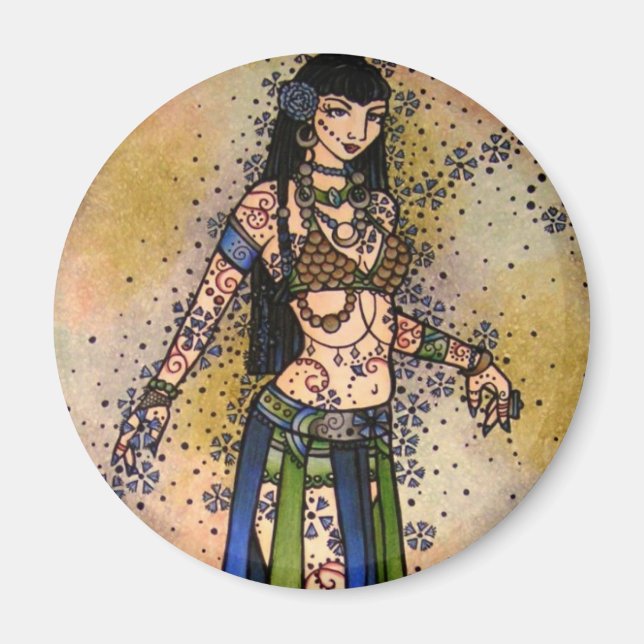 Kami Tribal Belly Dancer Magnet (Vorne)