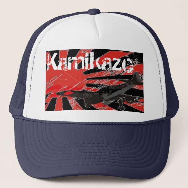 Kamikaze-Bomber-japanischer aufgehende Sonne-Hut - Truckerkappe (Vorderseite)