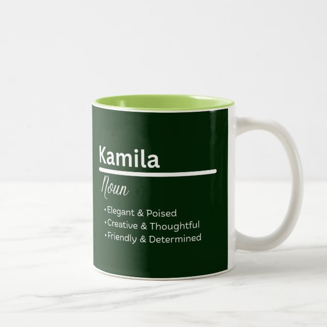 Kamila Personalisierter Name Kaffeetasse (Rechts)