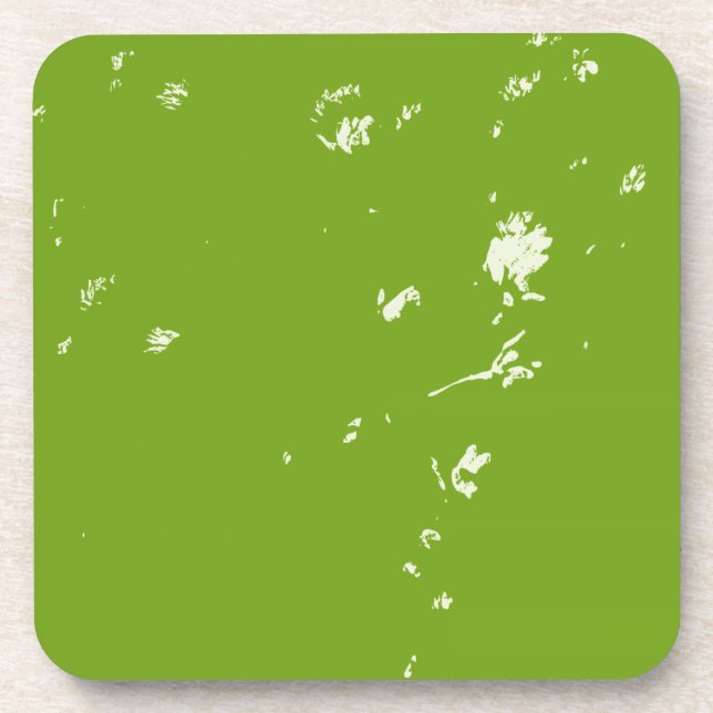 Kamille Blume in Grün Getränkeuntersetzer (Vorderseite)