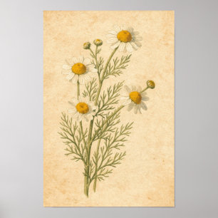 Kamille Botanischer Druck Poster
