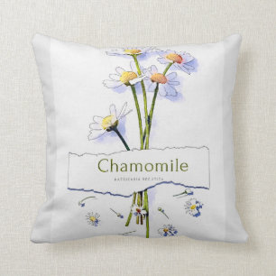 Kamille Vintage Aquarellmalerei Kissen