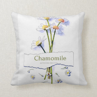 Kamille Vintage Aquarellmalerei Kissen