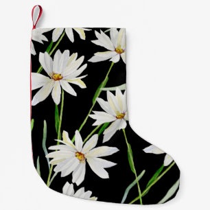 Kamille-Wasserfarbe: Botanischer Druck Kleiner Weihnachtsstrumpf