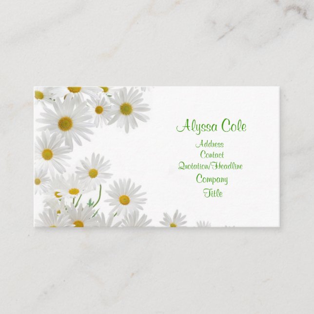 Kamillen-Blumen Visitenkarte (Vorderseite)