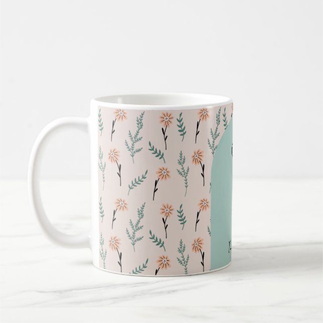 Kamillenmuster Kaffeetasse (Links)