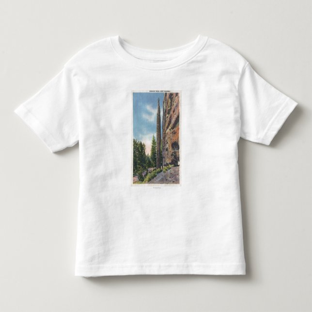 Kamin-Felsen auf Cody Landstraße, Montana-Ansicht Kleinkind T-shirt (Vorderseite)