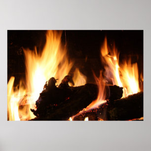 Kamin-Leinwand-Druck Poster