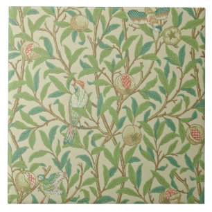 Kamin mit Keramikfliesen William Morris Designs 09 Fliese