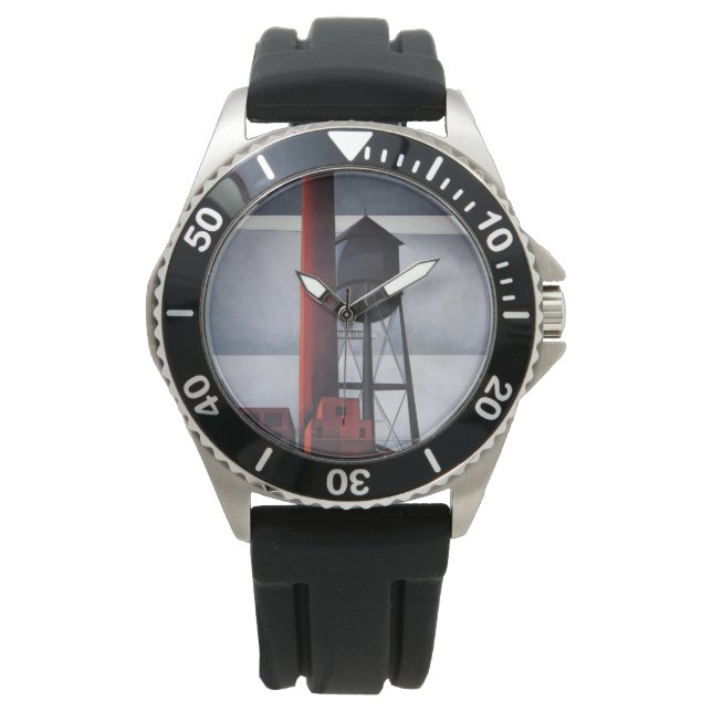 Kamin- und Wasserturm (von Charles Demuth) Armbanduhr (Vorderseite)