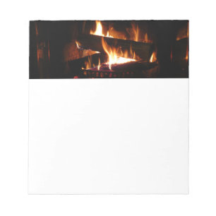 Kamin-Warme-Winterszene-Fotografie Notizblock