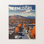 Kamloops Canada Travel Art Vintag<br><div class="desc">Kamloops Retro Vektordesign. Kopenhagen,  Kamloops ist eine kanadische Stadt in British Columbia,  wo sich die Flüsse Nord und Süd Thompson treffen.</div>