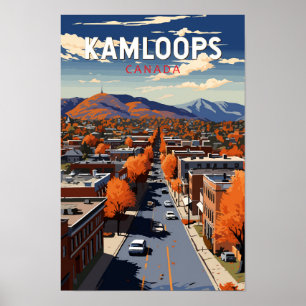 Kamloops Kanada Reise Kunst Vintage Poster