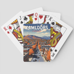 Kamloops Kanada Reise Kunst Vintage Spielkarten