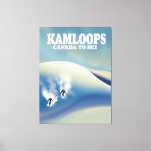 Kamloops Kanada zum Skifahren Leinwanddruck