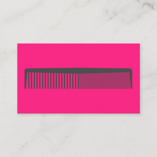 Kamm   Hair Stylist   Hot Pink Visitenkarte