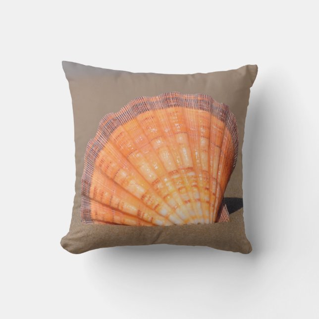 Kamm-Muschel Shell| Kreta, Griechenland Kissen (Vorderseite)
