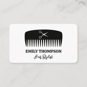 Kamm   Scheren-Logo   Hair Stylist Visitenkarte