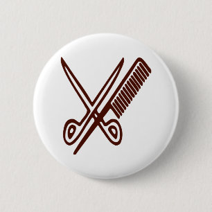 Kamm u. Scheren - Friseur Button