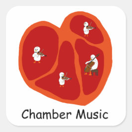 Kammer-Musik Quadratischer Aufkleber