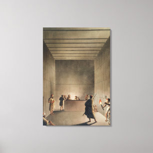 Kammer und Sarkophag in der großen Pyramide von Gi Leinwanddruck