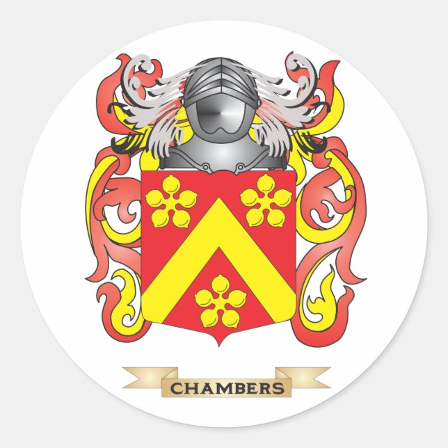 Kammern-Coat Runder Aufkleber (Vorderseite)