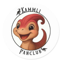 Kammli Fanclub – Autocollant de dinosaure mignon