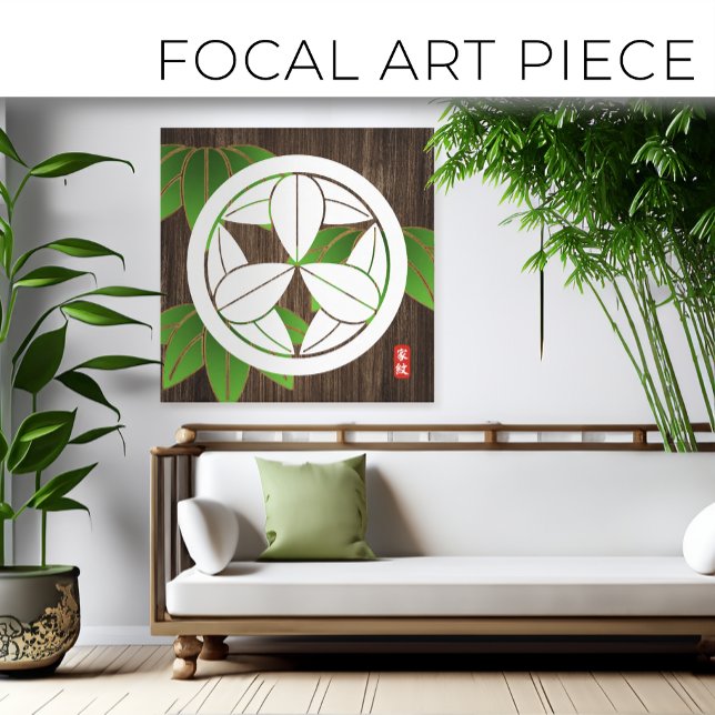 KAMON (Familienwappen) SATO Canvas Print Leinwanddruck (Von Creator hochgeladen)