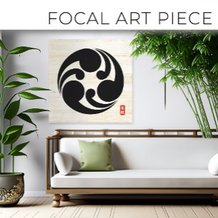 KAMON (Familienwappen) Sugihara Canvas Print Leinwanddruck