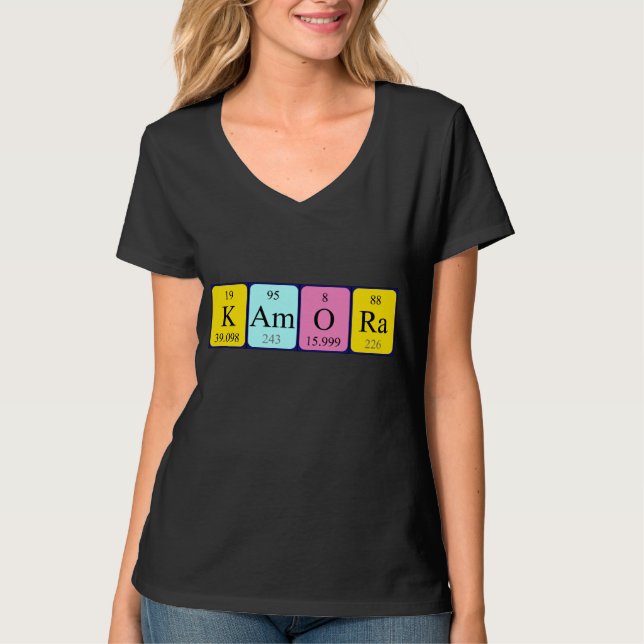 Kamora Namen-Shirt periodischer Tabelle T-Shirt (Vorderseite)