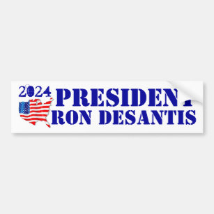 Kampagne 2024 für Präsident Ron DeSantis USA Flag Autoaufkleber