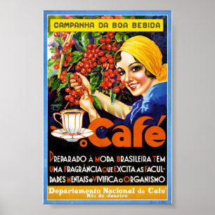 Kampagne Da Boa Bebida Coffee Vintage Werbeplakat Poster