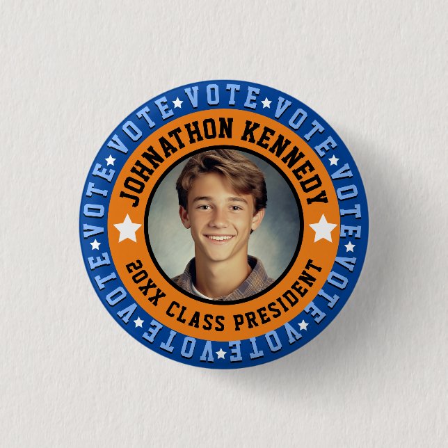 Kampagne der Blue and Orange Student Body Button (Vorderseite)
