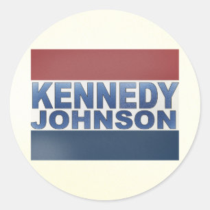 Kampagne Kennedys Johnson Runder Aufkleber