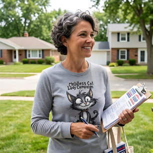 Kampagne kinderlose Katzenlady T-Shirt