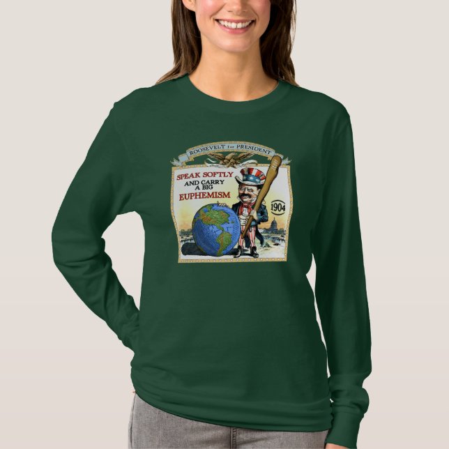 Kampagne Teddy Roosevelt 1904 (Damen-dunkles T-Shirt (Vorderseite)