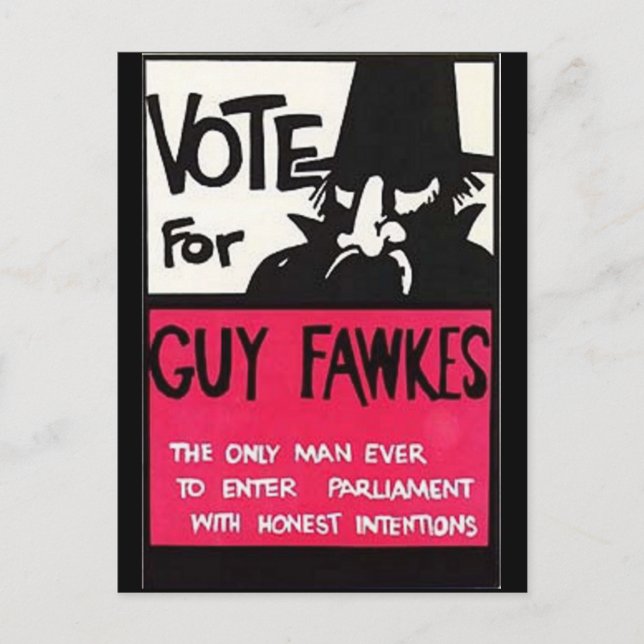 Kampagne Typ Fawkes Postkarte (Vorderseite)