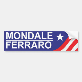 Kampagnen-Autoaufkleber 1984 Mondale Ferraro Autoaufkleber