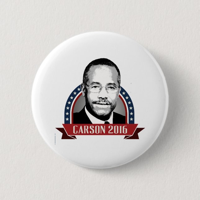 Kampagnen-Fahnen-Nummernschild Carsons 2016 Button (Vorderseite)