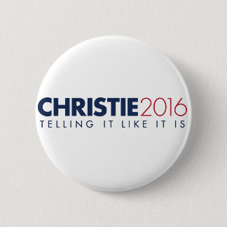 Kampagnen-Knopf Chris Christie 2016 - 2,25" rund Button
