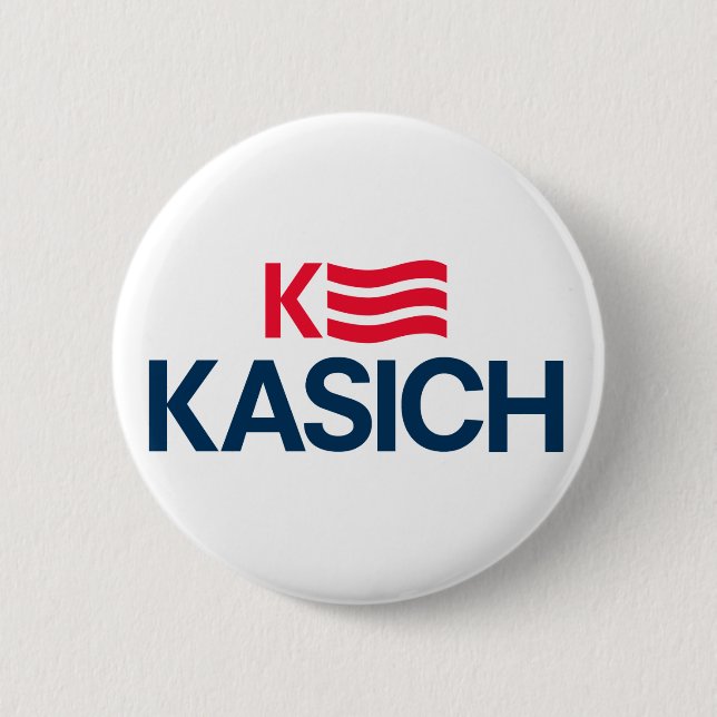 Kampagnen-Knopf Johns Kasich 2016 - 2,25" rund Button (Vorderseite)