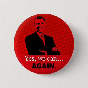 Kampagnen-Knopf Obama 2012 - ja können wir, wieder Button