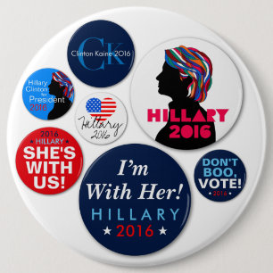 Kampagnen-Superknopf Hillary 2016 Button