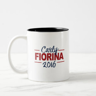 Kampagnen-ZeichenCursive Carly Fiorinas 2016 Zweifarbige Tasse