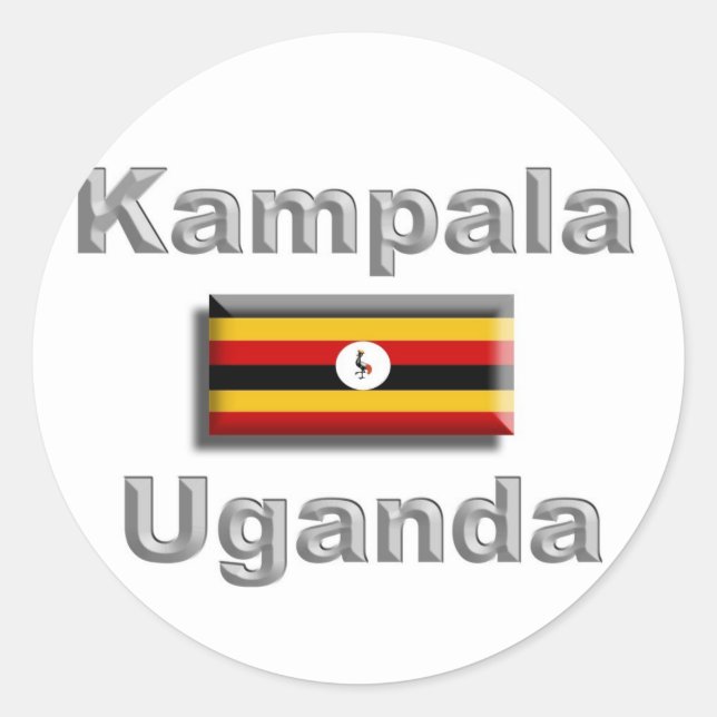 Kampala Runder Aufkleber (Vorderseite)