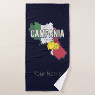 Kampanien Italien Retro Region Karte Vintag Souven Badehandtuch