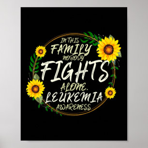 Kampf allein als Leukämie Bewusstsein Poster