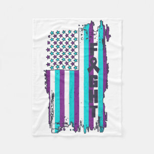 Kampf Amerikanische Flagge Suizidpräventionsbewuss Fleecedecke